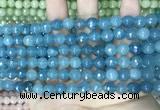 CCN5657 15 inches 8mm faceted round candy jade beads