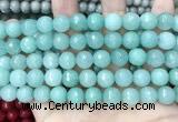 CCN5785 15 inches 10mm faceted round candy jade beads