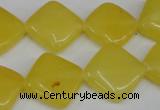 CCN596 15.5 inches 15*15mm diamond candy jade beads wholesale