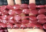 CCN5969 15 inches 13*18mm faceted oval candy jade beads