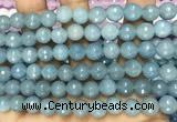 CCN6315 15.5 inches 8mm faceted round candy jade beads Wholesale