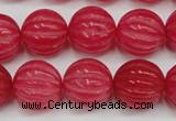 CCN677 15.5 inches 16mm carved round candy jade beads wholesale