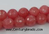 CCN753 15.5 inches 4mm faceted round candy jade beads wholesale