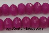 CCN906 15.5 inches 9*12mm faceted rondelle candy jade beads