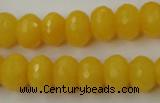 CCN908 15.5 inches 9*12mm faceted rondelle candy jade beads