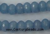 CCN909 15.5 inches 9*12mm faceted rondelle candy jade beads