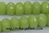 CCN923 15.5 inches 10*14mm faceted rondelle candy jade beads