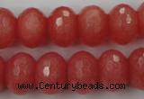 CCN931 15.5 inches 12*16mm faceted rondelle candy jade beads