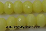 CCN932 15.5 inches 12*16mm faceted rondelle candy jade beads