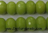 CCN935 15.5 inches 12*16mm faceted rondelle candy jade beads