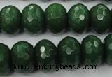 CCN936 15.5 inches 12*16mm faceted rondelle candy jade beads