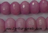 CCN939 15.5 inches 12*16mm faceted rondelle candy jade beads