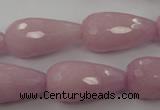 CCN988 15.5 inches 13*25mm faceted teardrop candy jade beads
