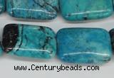 CCO194 15.5 inches 22*30mm rectangle dyed natural chrysotine beads