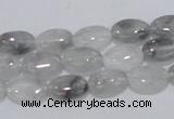 CCQ144 15.5 inches 8*12mm oval cloudy quartz beads wholesale