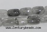 CCQ175 15.5 inches 10*14mm rectangle cloudy quartz beads wholesale