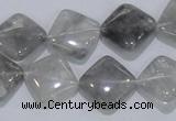 CCQ204 15.5 inches 15*15mm diamond cloudy quartz beads wholesale