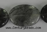 CCQ393 15.5 inches 25*35mm oval cloudy quartz beads wholesale