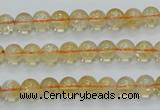 CCR02 15.5 inches 7mm round natural citrine gemstone beads wholesale