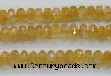 CCR08 15.5 inches 5*8mm faceted rondelle natural citrine gemstone beads