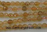 CCR151 15.5 inches 6mm faceted round natural citrine gemstone beads