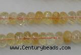 CCR161 15.5 inches 5*8mm faceted rondelle natural citrine beads