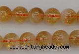 CCR166 15.5 inches 8mm round natural citrine beads wholesale