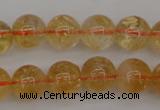 CCR167 15.5 inches 10mm round natural citrine beads wholesale