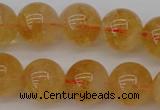 CCR168 15.5 inches 12mm round natural citrine beads wholesale