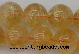 CCR169 15.5 inches 14mm round natural citrine beads wholesale