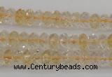 CCR172 15.5 inches 4*6mm faceted rondelle natural citrine beads