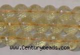 CCR203 15.5 inches 10mm faceted round natural citrine gemstone beads