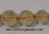 CCR210 15.5 inches 6mm - 14mm faceted round natural citrine beads