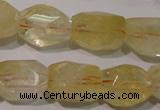 CCR215 15.5 inches 15*20mm faceted nuggets natural citrine beads