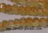 CCR225 15.5 inches 4*6mm faceted rondelle natural citrine beads
