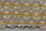 CCR301 15.5 inches 6mm round AB-color natural citrine beads