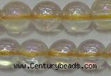 CCR302 15.5 inches 8mm round AB-color natural citrine beads