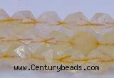 CCR312 15.5 inches 8mm faceted nuggets citrine gemstone beads