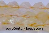 CCR313 15.5 inches 10mm faceted nuggets citrine gemstone beads