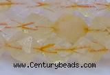 CCR314 15.5 inches 12mm faceted nuggets citrine gemstone beads