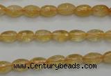 CCR32 15.5 inches 6*8mm faceted rice natural citrine gemstone beads