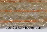 CCR325 15.5 inches 6mm faceted round citrine gemstone beads