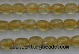 CCR33 15.5 inches 8*10mm faceted rice natural citrine gemstone beads