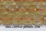 CCR340 15.5 inches 6mmm faceted round citrine beads wholesale