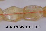 CCR352 15*20mm - 20*25mm faceted freeform natural citrine beads