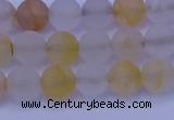 CCR371 15.5 inches 6mm round matte citrine beads wholesale