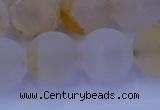 CCR375 15.5 inches 14mm round matte citrine beads wholesale