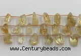 CCR380 15.5 inches 10*13mm - 15*25mm nuggets citrine beads