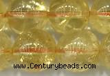 CCR383 15 inches 10mm round citrine beads wholesale