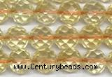 CCR398 15 inches 6mm faceted round citrine beads